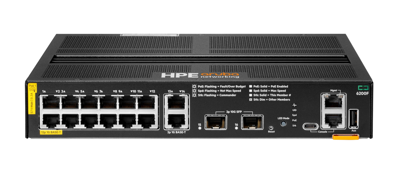 EAN 0190017535050 - HPE Aruba Networking CX 6200F 12G Class4 PoE 2G/2SFP+ 139W Switch imagen 1