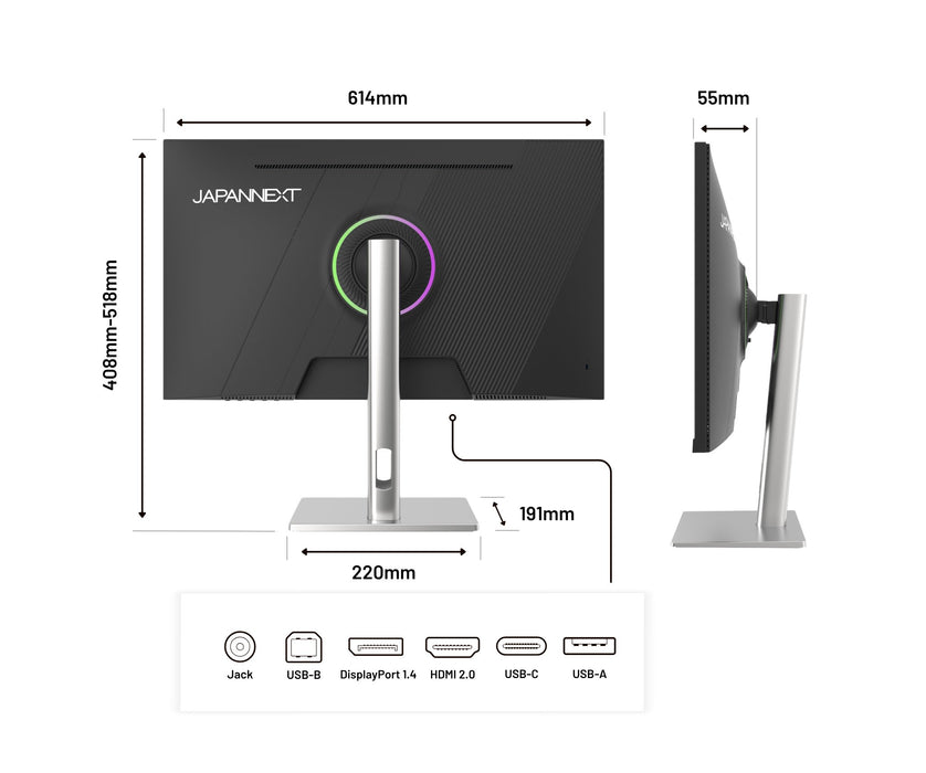 EAN 4589511164945 - JAPANNEXT JN-IPS275K-HSPC9 pantalla para PC 68,6 cm (27") 5120 x 2880 Pixeles 5K Ultra HD LED Negro, Plat imagen 21
