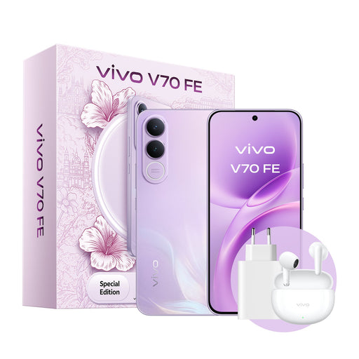 EAN 6932204524218 - VIVO V70 Fe 17,4 cm (6.83") SIM doble Android 16.0 5G USB Tipo C 8 GB 512 GB 7000 mAh Púrpura imagen 1