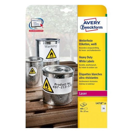 EAN 4004182049792 - Avery L4718REV-20 etiqueta de impresora Blanco Etiqueta para impresora autoadhesiva imagen 2