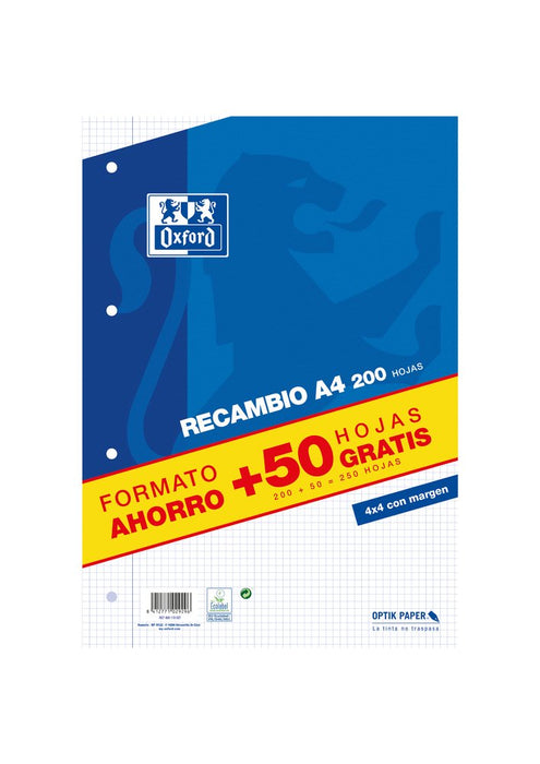 EAN 8412771029296 - Oxford 400119437 papel de cuaderno 210 x 297 mm (A4) 250 hojas imagen 2