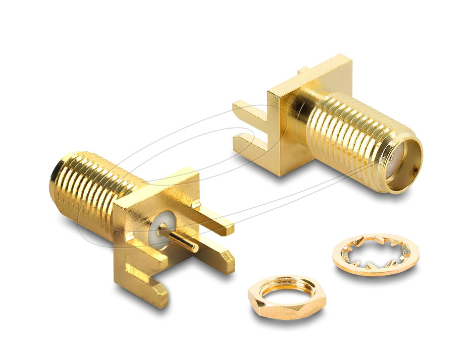 EAN 4043619674121 - DeLOCK 67412 cambiador de género para cable SMA Oro imagen 1