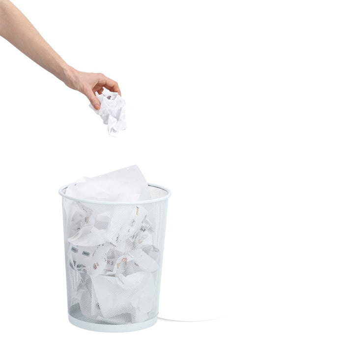EAN 4003368177243 - Zeller Present 17724 cubo de basura Alrededor Metal, Malla Blanco imagen 3