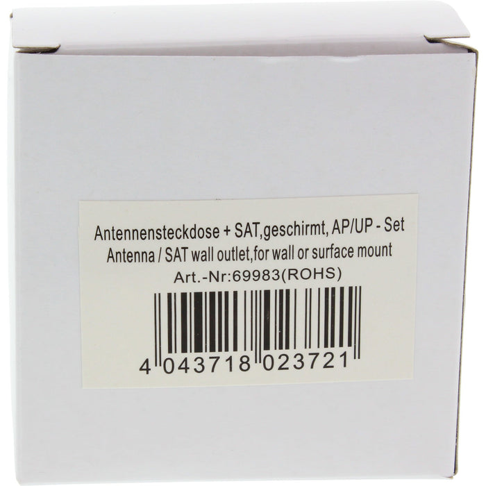 EAN 4043718023721 - InLine 69983 toma de corriente SAT + TV + Radio Blanco imagen 3