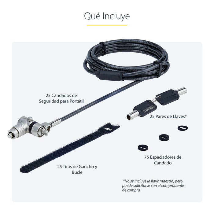 EAN 65030909990 - StarTech.com UNIVMK25-LAPTOP-LOCK cable antirrobo Negro, Acero imagen 18