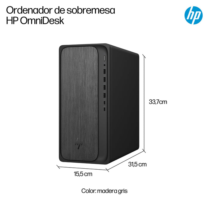 EAN 0199251181061 - HP OmniDesk Desktop M02-0014ns AMD Ryzen™ 5 8500G 16 GB DDR5-SDRAM 1 TB SSD FreeDOS Torre PC AI PC Negro, imagen 5