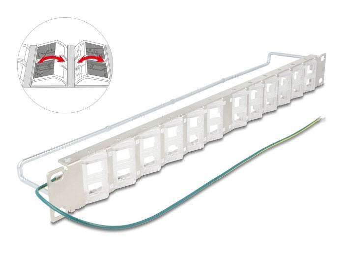 EAN 4043619670666 - DeLOCK 67066 panel de parcheo 1U imagen 3