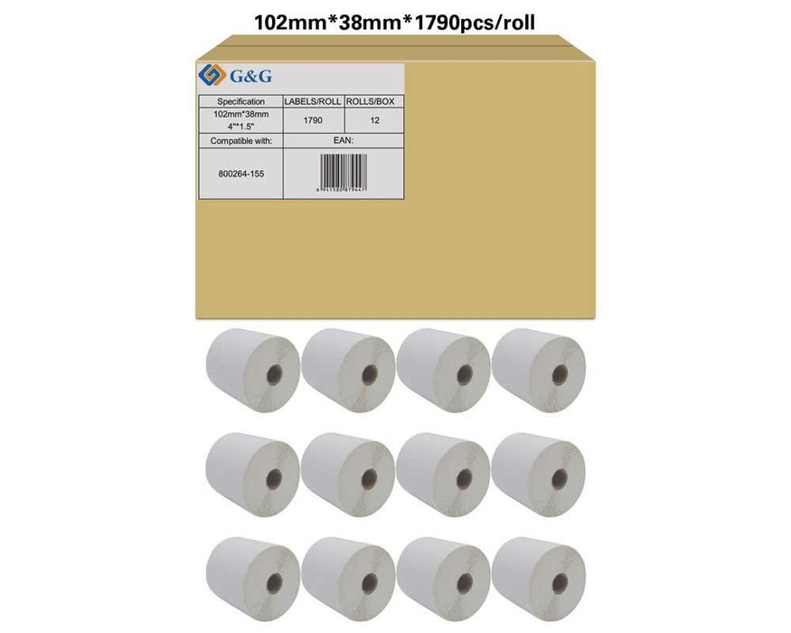 EAN 6941881284063 - G&G 19802 etiqueta de impresora Blanco Etiqueta para impresora autoadhesiva imagen 1
