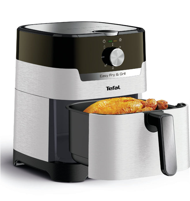 EAN 3045380024441 - Tefal Easy Fry & Grill EY501A Sencillo 4,2 L Independiente 1550 W Freidora de aire caliente Negro, Acero  imagen 3