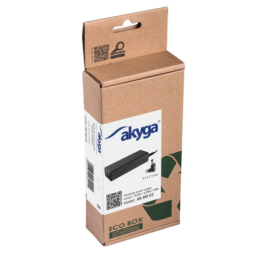 EAN 5901720130211 - Akyga AK-ND-02 adaptador e inversor de corriente Interior 75 W Negro imagen 2