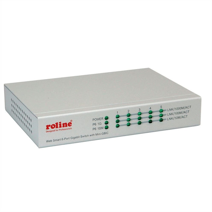 EAN 7611990138128 - ROLINE 21.14.3523 switch Gestionado Gigabit Ethernet (10/100/1000) Gris imagen 5