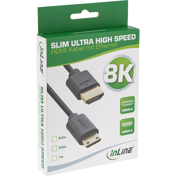 EAN 4043718308286 - InLine 17955C cable HDMI 0,5 m HDMI tipo A (Estándar) HDMI Type C (Mini) Negro imagen 2