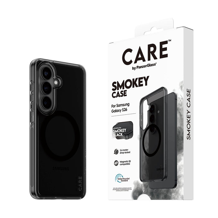 EAN 5715685034145 - PanzerGlass CARE™ by ® Smokey Case w. Black Qi Samsung Galaxy S26 funda para teléfono móvil Negro imagen 6