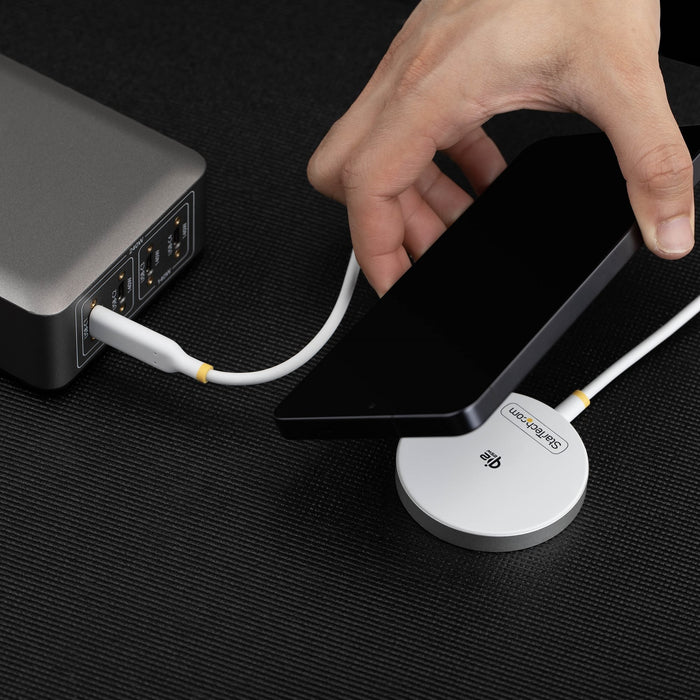 EAN 65030919883 - StarTech.com 1PW-WIRELESS-CHARGER cargador de dispositivo móvil Smartphone Blanco Cargador inalámbrico Inte imagen 5