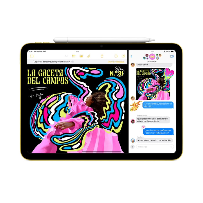 EAN 0195950087697 - Apple iPad 256 GB 27,9 cm (11") Wi-Fi 6 (802.11ax) iPadOS 18 Amarillo imagen 4