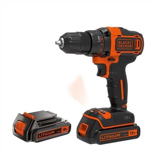 EAN 5035048641101 - Black & Decker BDCDD186KB taladro Sin llave Negro, Naranja imagen 1