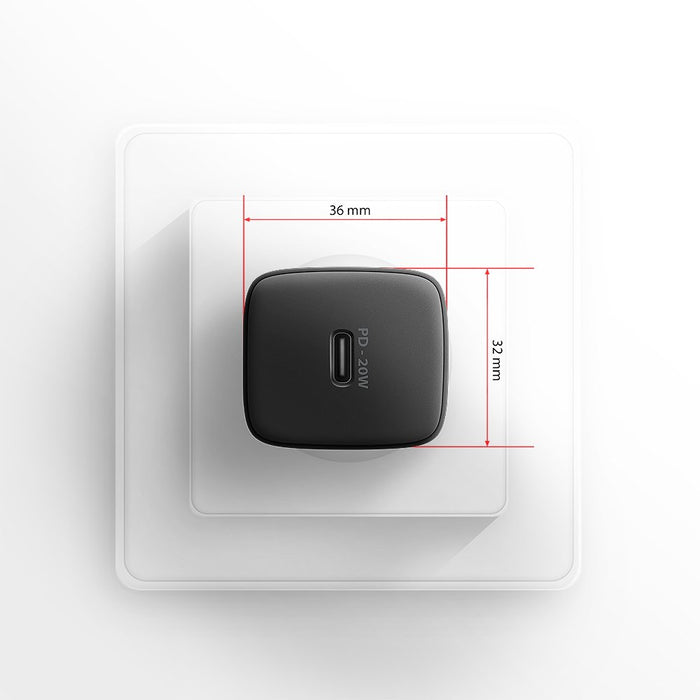 EAN 8595247908292 - Axagon ACU-PD20 wall charger 1x QC3.0/AFC/FCP/PD type-C, 20W, black Teléfono móvil, Smartphone, Reloj int imagen 7