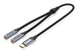 EAN 6922794751514 - Vention BGNHY cable de audio 2 x 3.5mm USB Tipo C Negro imagen 1