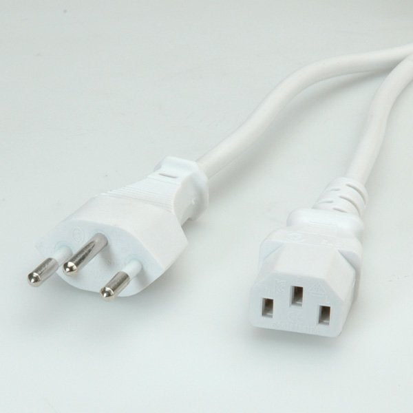 EAN 7611990132294 - VALUE Netzkabel T12 auf C13, weiss 1,8m imagen 2