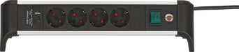 EAN 4007123677566 - Brennenstuhl 1391040420 base múltiple 1,8 m 4 salidas AC Interior Negro, Plata imagen 1