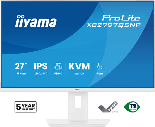 EAN 4948570125951 - iiyama ProLite XB2797QSNP-W1 27" IPS LCD pantalla para PC 68,6 cm (27") 2560 x 1440 Pixeles Quad HD Blanc imagen 2