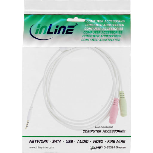EAN 4043718264490 - InLine 99301W cable de audio 1 m 3,5mm 2 x 3.5mm Blanco imagen 2