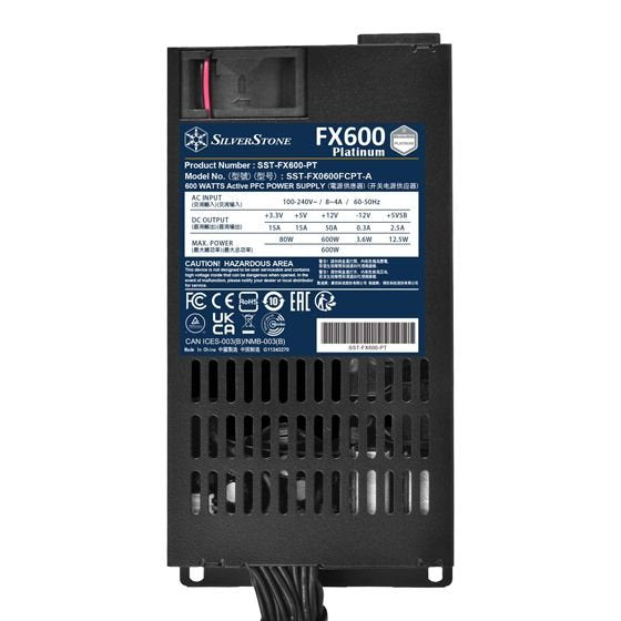EAN 4710679813813 - Silverstone FX600 Platinum unidad de fuente de alimentación 600 W 20+4 pin ATX Flex ATX Negro imagen 4