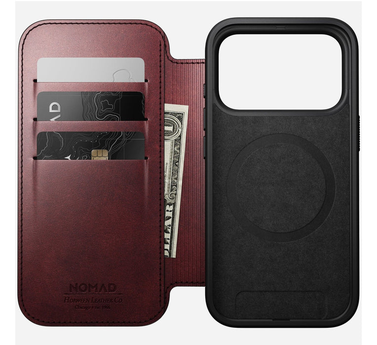 EAN 856504011833 - Nomad Modern Leather Folio funda para teléfono móvil 16 cm (6.3") Borgoña imagen 2