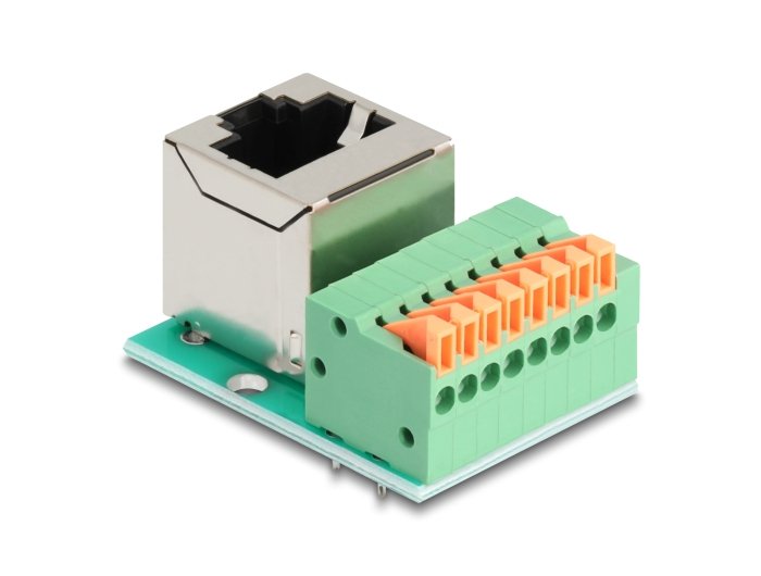 EAN 4043619906536 - DeLOCK 90653 cambiador de género para cable RJ45 8 pin terminal block Verde, Plata imagen 2