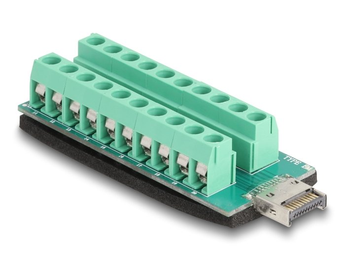 EAN 4043619671885 - DeLOCK 67188 cambiador de género para cable USB Type-E Key A 20 pin terminal block Verde imagen 1