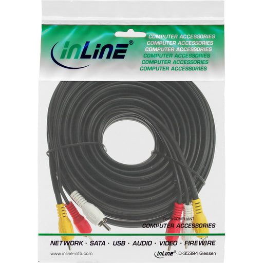 EAN 4043718017478 - InLine 89996 cable de audio 2 m 3 x RCA Negro imagen 2