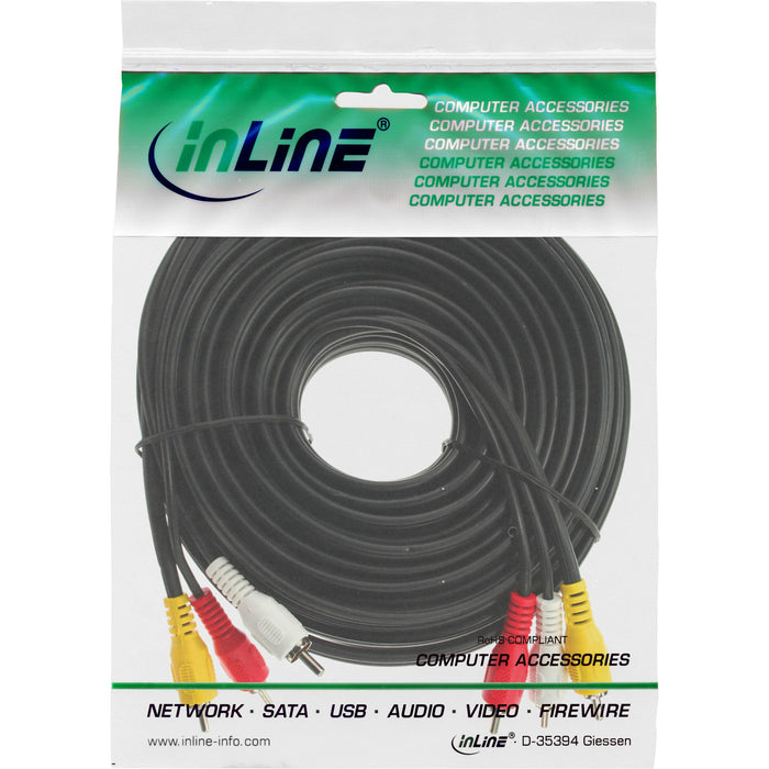 EAN 4043718163861 - InLine 89602 cable de audio 2 m 3 x RCA Negro imagen 2