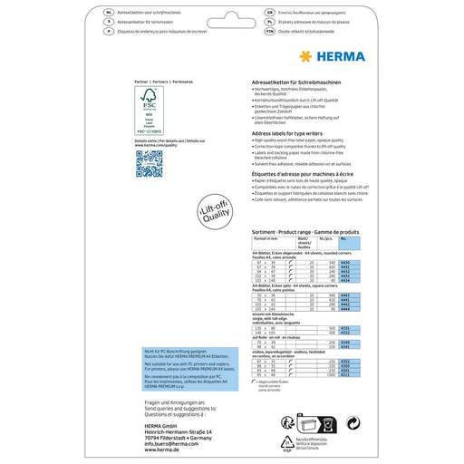 EAN 4008705044332 - HERMA 4433 etiqueta para dirección Blanco imagen 2