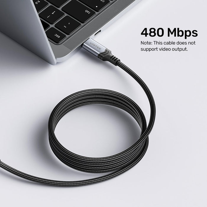 EAN 4894160048523 - UNITEK C14110GY-2M cable USB USB 3.2 Gen 1 (3.1 Gen 1) USB C Negro imagen 4
