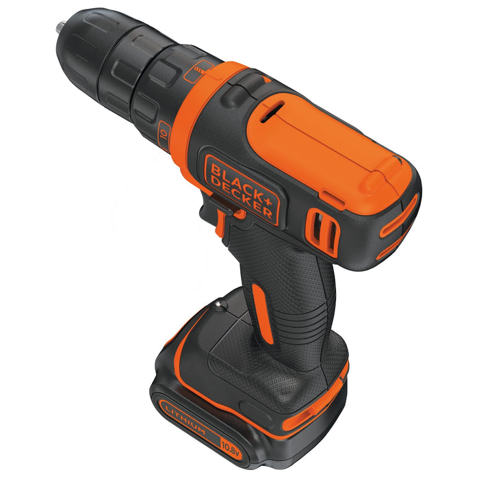 EAN 5035048631812 - Black & Decker BDCDD12-QW taladro Sin llave Negro, Naranja imagen 1