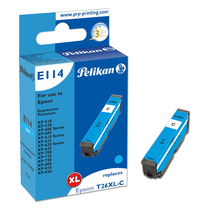 EAN 4018474709202 - Pelikan E114 cartucho de tinta 1 pieza(s) Compatible Alto rendimiento (XL) Cian imagen 1