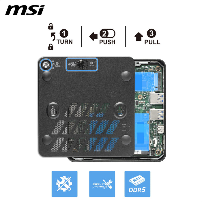 EAN 4711377431194 - MSI Cubi NUC AI+ 3MG-004BEU USFF Negro 355 Intel® SoC FCBGA2540 4,7 GHz Altavoces incorporados imagen 6