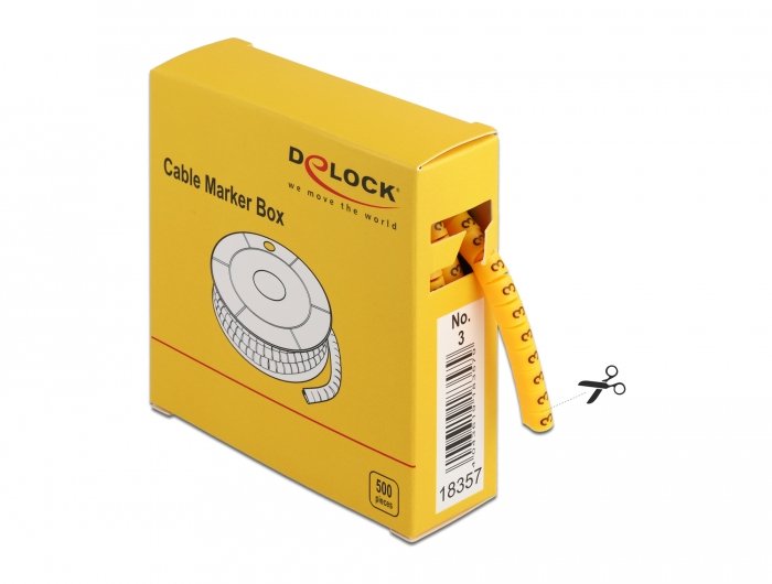 EAN 4043619183579 - DeLOCK 18357 soporte para manguito de identificación de conductor 500 pieza(s) imagen 2