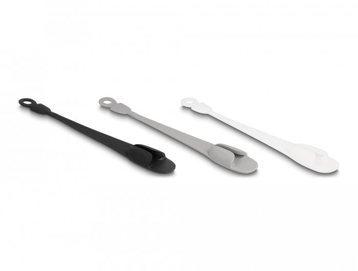 EAN 4043619184279 - DeLOCK 18427 organizador de cables Pared Soporte para cables Negro, Gris, Blanco 3 pieza(s) imagen 1