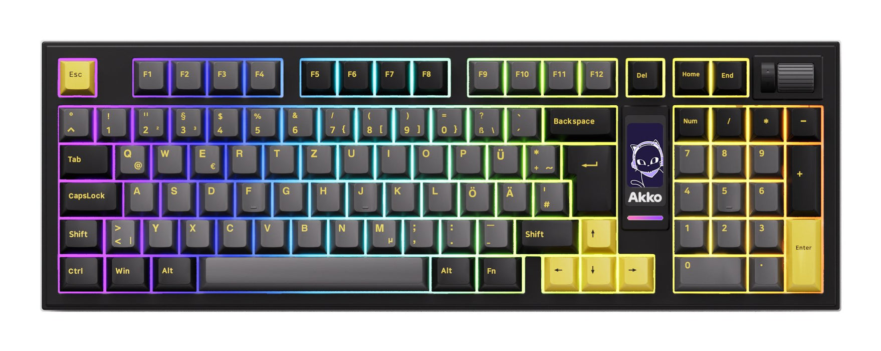 EAN 6925758631921 - Akko 5098B teclado Juego USB + RF Wireless + Bluetooth QWERTZ Alemán Negro imagen 1