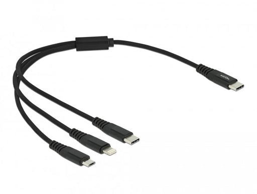 EAN 4043619871483 - DeLOCK 87148 cable USB USB 2.0 0,3 m USB C USB C/Micro-USB B/Lightning Negro imagen 1