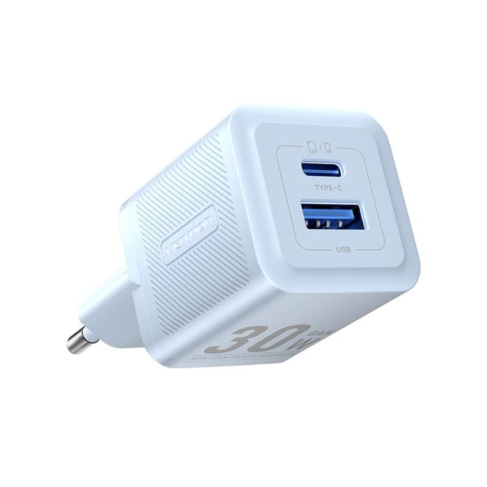 EAN 6922794782228 - Vention Sieninis kroviklis ventiliacija FEQL0-EU USB-C + USB-A 30W/30W GaN mlyna imagen 1