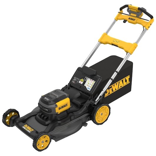 EAN 5035048838204 - DeWALT DCMWSP660N-XJ cortadora de césped Cortacésped de empuje a gasolina Batería Amarillo imagen 4