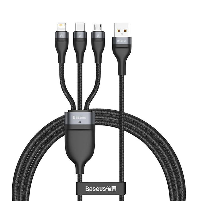 EAN 6953156229822 - Baseus Zinc Magnetic Safe cable de teléfono móvil Negro, Gris 1,2 m USB A Lightning + micro-USB B + USB C imagen 1
