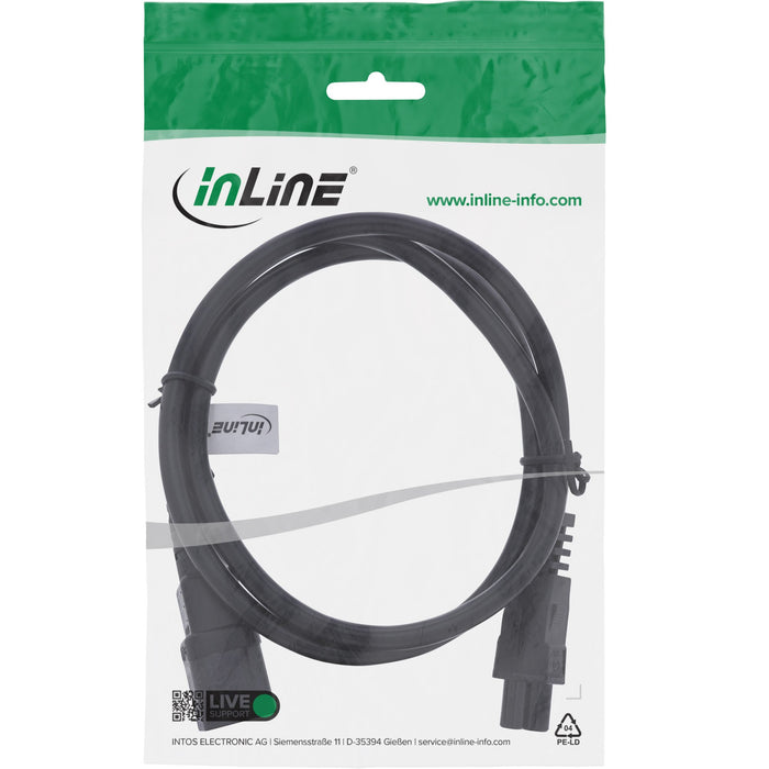 EAN 4043718331307 - InLine 16555 cable de transmisión Negro 1 m IEC C14 IEC C5 imagen 2
