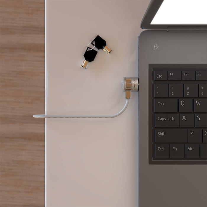 EAN 8436574707670 - AISENS ASLK-D40K02-SL cable antirrobo Plata 1,5 m imagen 4