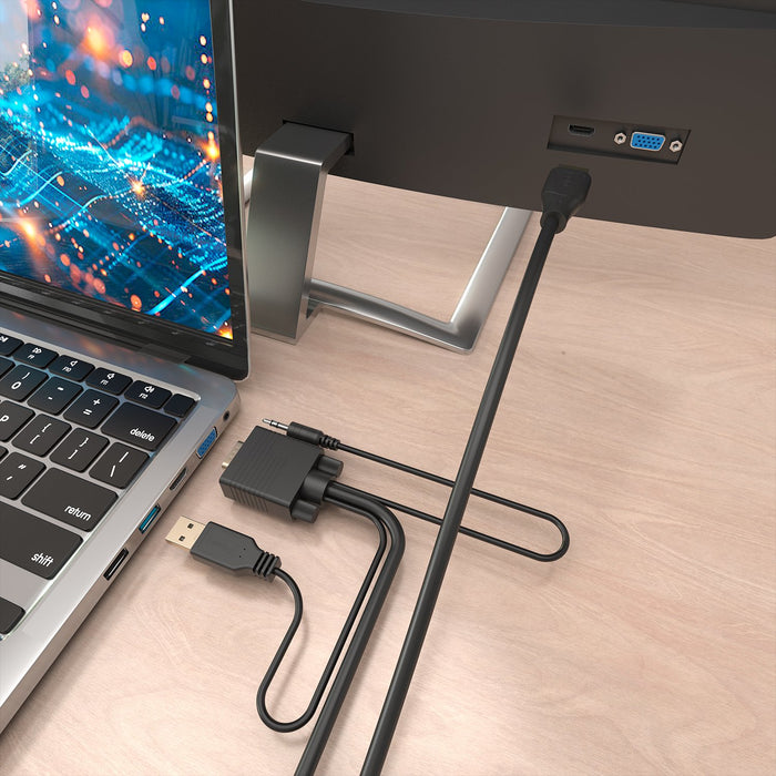 EAN 8435739904756 - AISENS A115-1008 adaptador de cable de vídeo 1,5 m VGA (D-Sub) + 3.5mm + USB Type-A HDMI tipo A (Estándar imagen 4