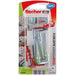 EAN 4048962237108 - Fischer 535001 tornillo de anclaje y taco 4 pieza(s) Juego de enchufes de pared y tornillos 40 mm imagen 1