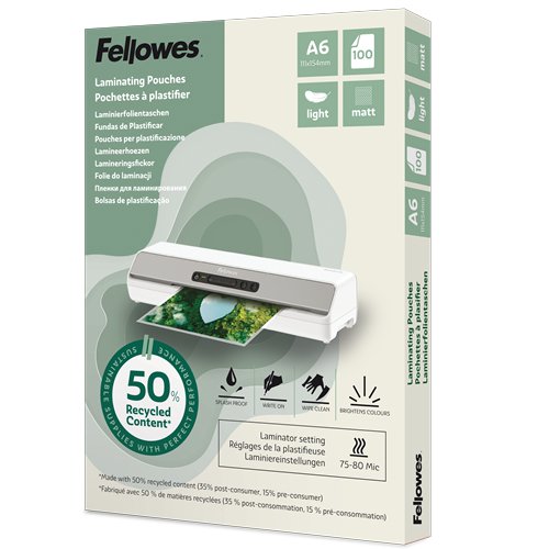 EAN 43859813858 - Fellowes 100143438 plastificador 100 pieza(s) imagen 1