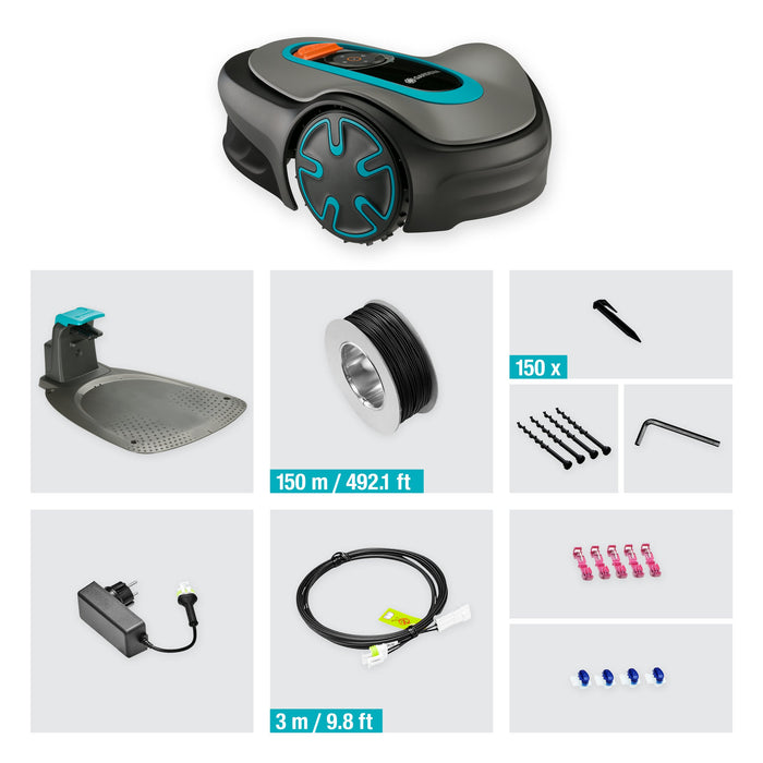 EAN 4078500053181 - Gardena SILENO minimo Robot cortacésped Batería Negro, Azul, Gris imagen 8